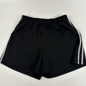 Lee Sport Athletic Shorts Womens XL Black White Stripes